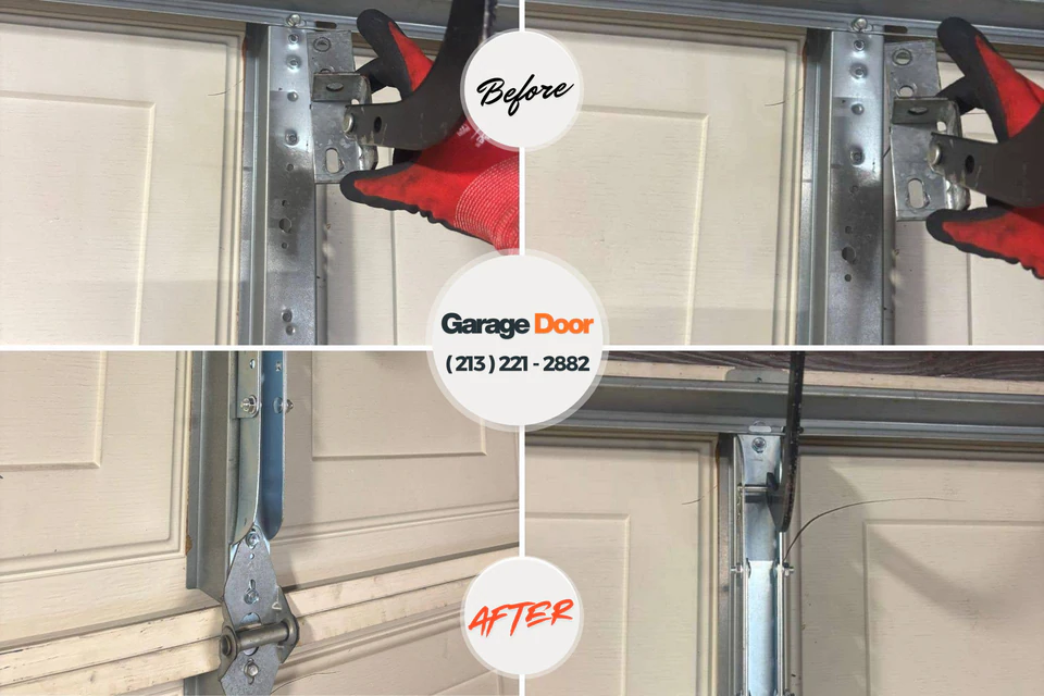 Before and after: garage door repair Booneville, AR